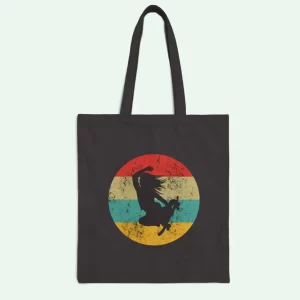 Retro Skateboarding Tote Bag
